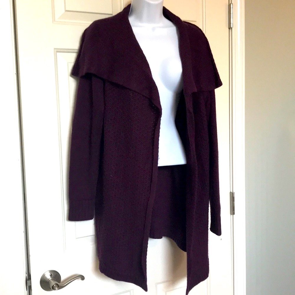 Etcetera long sweater in rich dark burgundy size L